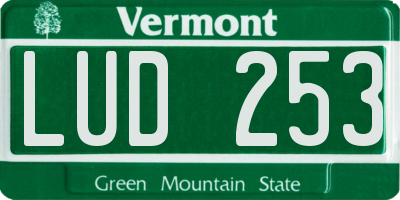 VT license plate LUD253