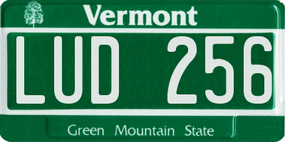 VT license plate LUD256