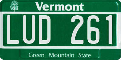 VT license plate LUD261