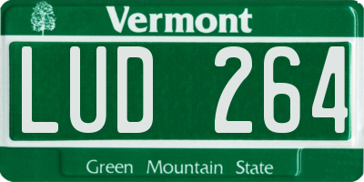VT license plate LUD264