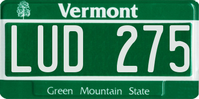 VT license plate LUD275