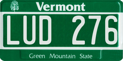 VT license plate LUD276