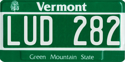 VT license plate LUD282
