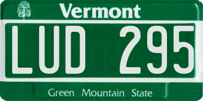 VT license plate LUD295