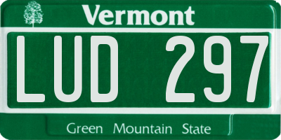 VT license plate LUD297