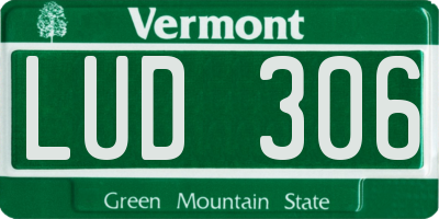 VT license plate LUD306