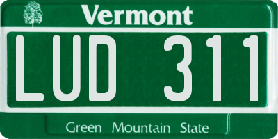 VT license plate LUD311