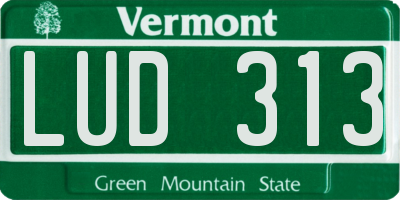 VT license plate LUD313