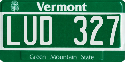 VT license plate LUD327