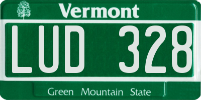 VT license plate LUD328