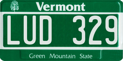 VT license plate LUD329
