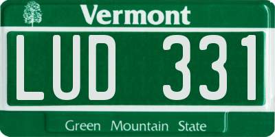 VT license plate LUD331