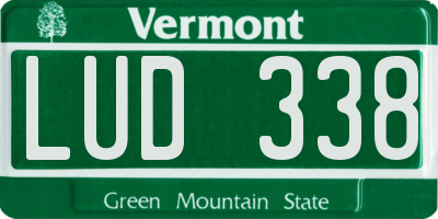 VT license plate LUD338