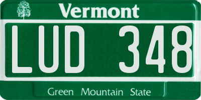 VT license plate LUD348