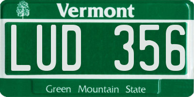 VT license plate LUD356