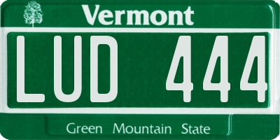 VT license plate LUD444