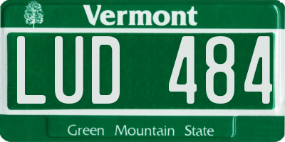VT license plate LUD484
