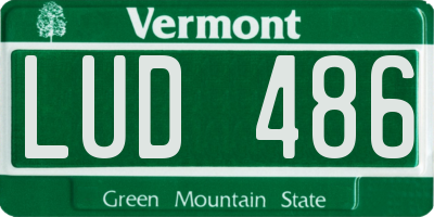 VT license plate LUD486