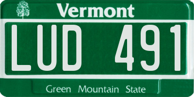 VT license plate LUD491