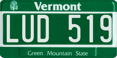 VT license plate LUD519