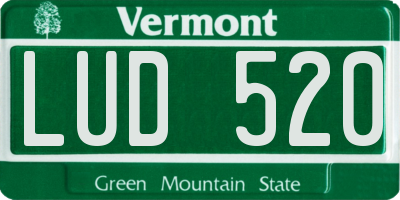 VT license plate LUD520
