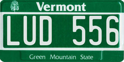 VT license plate LUD556