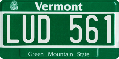 VT license plate LUD561