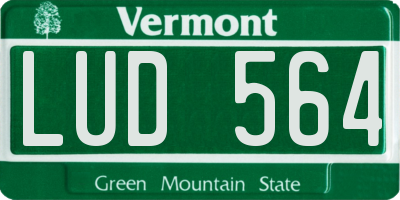 VT license plate LUD564