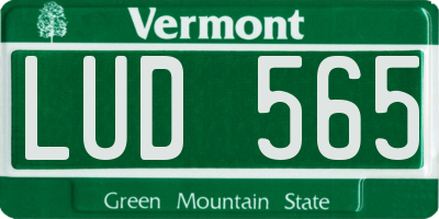 VT license plate LUD565