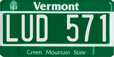 VT license plate LUD571