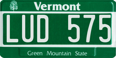 VT license plate LUD575