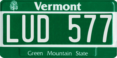 VT license plate LUD577