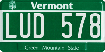 VT license plate LUD578
