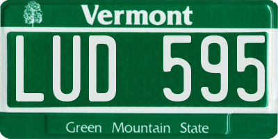VT license plate LUD595