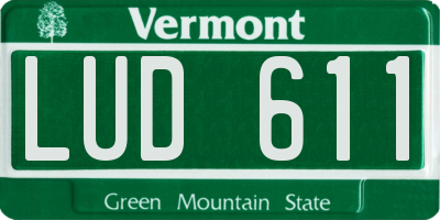 VT license plate LUD611