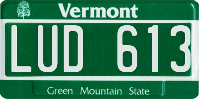 VT license plate LUD613