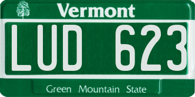 VT license plate LUD623