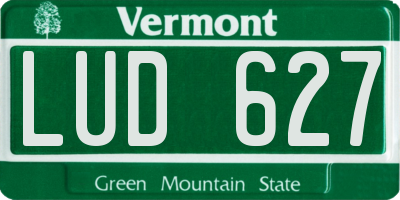 VT license plate LUD627