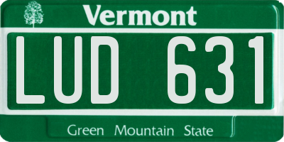VT license plate LUD631