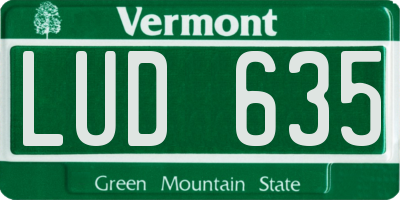 VT license plate LUD635