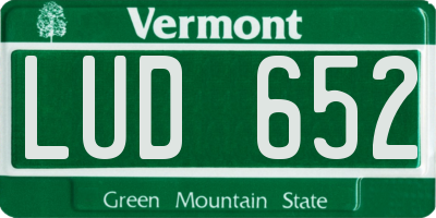 VT license plate LUD652