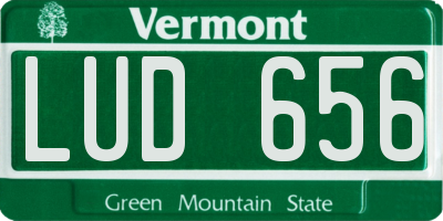 VT license plate LUD656