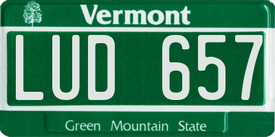 VT license plate LUD657