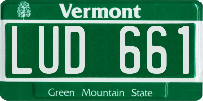 VT license plate LUD661
