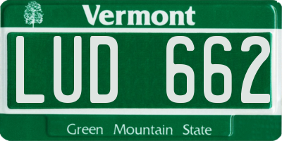 VT license plate LUD662