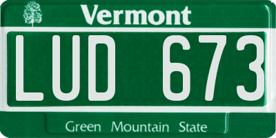 VT license plate LUD673