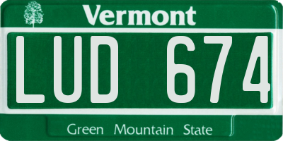 VT license plate LUD674