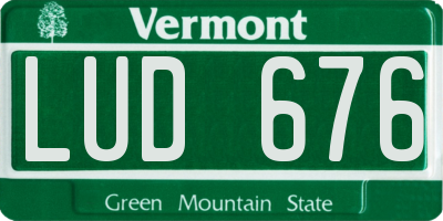 VT license plate LUD676