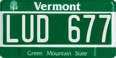 VT license plate LUD677