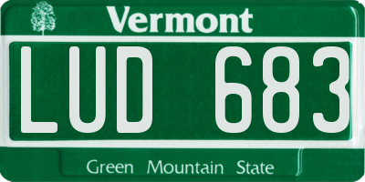 VT license plate LUD683